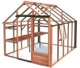 8ft Wide Growhouse Cedar Greenhouse