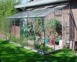 6 x 12 Eden Silver/Green Aluminium Lean To