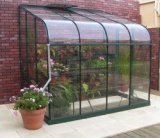 Halls 6x8 Green Silverline Curved Lean To